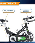 Side view of Revolution Indoor Bike Cycle Trainer For Home Cardio Sessions With Ergonomic Saddle And Road-Bike Feel, focus on adjustments