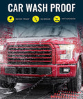 Red Ford F150 in car wash, showcasing the durability of the 7 Inch Short Antenna For Ford F150 F-150 2009-2026 Super Duty.
