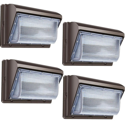 Powerful 4 Pack 120W LED Wall Pack Lights Outdoor Waterproof Security Lighting 5000K 15600 Lumens Replaces 800W HPS HID exterior