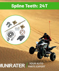 44 Inch Go Kart Rear Live Shaft Sleeve Sprocket Brake Hub Kit Replacement for Go Cart Built to Last Ready to Roll Easy Bolt On