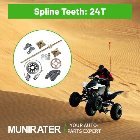 44 Inch Go Kart Rear Live Shaft Sleeve Sprocket Brake Hub Kit Replacement for Go Cart Built to Last Ready to Roll Easy Bolt On