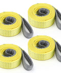 Beefy 4 Pack Lift Sling Straps 1 Inch Wide By 4 Feet Long Heavy Duty Web Slings Made From Polyester Nylon For Hoist Cars And Outdoor Use