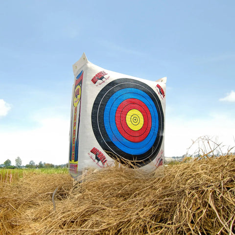 Weatherproof Supreme Range Archery Bag Target For Adults With NASP Scoring Rings in outdoor field setting