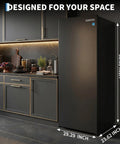 No Sweat 11 Cu Ft Frost Free Upright Freezer With Convertible Fridge Mode And Adjustable Shelves Smooth Sailing Mechanical Temp Control Freestanding Deep Storage For Garage Or Kitchen Clean Black Finish Quick Setup in modern kitchen setting.