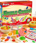 Hands On Edible Candy Making Science Kit For Kids Ages 8 To 12 With 40 Fun Experiments box with candies and tools displayed.