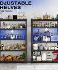 Beefy 78 Inch Heavy Duty Garage Storage Shelves With 2200 Lbs Capacity, Steel Shelving Unit For Basement, Warehouse, Pantry And Kitchen, 78 H X 40 W X 16 D Metal Shelves For Maximum Vertical Storage, adjustable narrow and broad shelves in kitchen