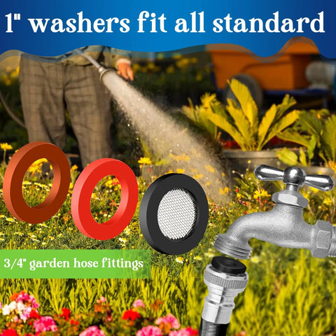 3-In-1 Spigot Repair Washers Kit With Hose Gasket And Faucet O-Rings for outdoor hose and garden use