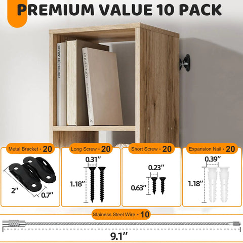 6 Pack Furniture Wall Anchors For Baby Proofing Keep Heavy Furniture Secure To Wall Up To 400 Pounds No Tip Overs Earthquake Straps For Child Safety White showing details of metal bracket and screws