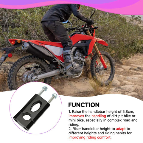 Mini Bike Handlebar Risers Beefy 7 By 8 Inch 22mm Replacement Compatible With Coleman Trailmaster Mega Moto Dirt Pit