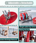 Multi Reel Electrical Wire Dispenser With Plastic Spool And Foldable Portable Cable Caddy for Industrial Warehouses showing adjustable parts