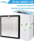 G3 H13 True HEPA Replacement Filter 3 In 1 For AMEIFU G3 Sferf30 FXAP2W Air Purifier shown with air filter and purifier