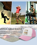 Proud Parent Of A 2026 Grad Womens Lightweight Pink Cap with outdoor activity scenes and adjustable design