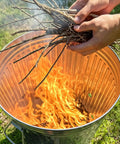 Outdoor 20 Gallon Burn Barrel for Backyard Burning Trash Leaves and Paper Galvanized Steel Metal Burn Can Cage Bin with Lid
