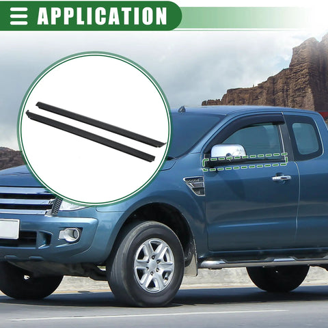 Weatherstrip Window Seal Belt Kit For Ford Ranger 1999 2011 2 Door Front Left Driver Right Passenger Side Black Rubber application