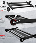 Assembly instructions for Glute Ham Glider For Home Gym Workouts with heavy-duty steel frame and smooth urethane wheels.