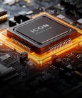Close-up of circuitry and chip related to USB Audio Interface With 24 Bit 192 kHz Fidelity For PC Rock Solid Low Latency ASIO Two Point Zero XLR Input With 48V Phantom Power ProDriver4