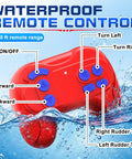 Red waterproof remote control for Remote Control Shark Toy For Kids Rad Totally Dual Motors RC Shark With Waterproof Remote LED