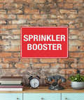 Aluminum Notice Sign 8x12 Inches All Weather Outdoor Ready Built Tough Pro Grade Construction Pre Drilled Holes Industrial Plant And Commercial Building Water Supply Zone Plaque on brick wall