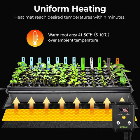 Seedling Heat Mat With Digital Thermostat Controller For Indoor Seed Starting And Plant Germination 48 Inch By 21 Inch Waterproof Heating Pad No Fuss Easy Setup Precise Temperature Control For Serious Gardeners