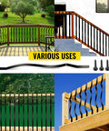 Sturdy Iron Deck Balusters 32.25 Inch Long 1 Inch Spindles 51 Pack With Screws for wood and composite railing on stairs and decks