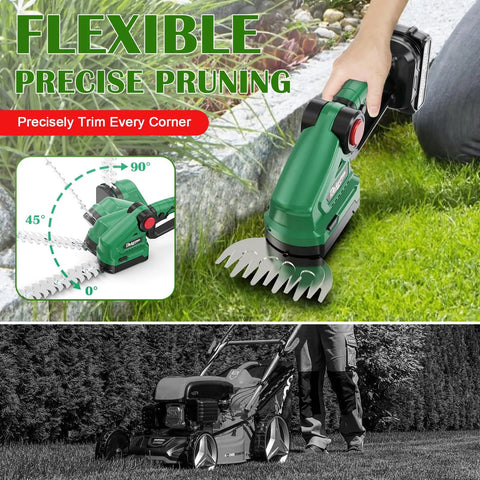 Cordless Hedge Trimmer With Battery And Charger 2 In 1 Small Electric Hedge Trimmers Rechargeable Mini Handheld Grass Shears
