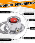 343-4024 Trailer Hub Caps Compatible With Stemco Aluminum Hub Cap For Trailer Axle displaying gasket and rubber plug