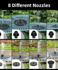 Solar Powered Fountain Pump For Bird Bath And Garden Ponds With Upgraded Glass Panel, 7 Nozzles, fountain display options.