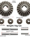ARRMA Universal Differential Gear W218 Metal Upgrade For Kraton V5 1 By 8 BigRock Mojave EXB 1 By 7 RC Cars Gearset Beefed Up With Heavy Duty CNC Machined Teeth For Smooth Torque Transfer And Rugged Off Road Power, metal gears with 6mm bore and 17mm size