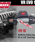Warn Vro Evo 10 Standard Duty 12V Dc Electric Winch With Steel Rope, 10000 lb capacity, designed for off-road recovery.