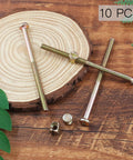 Knockout M6 X 100mm Bunk Bed Bolts With Barrel Nuts Galvanized Carbon Steel Furniture Fasteners For Cribs Tables shown on wood.
