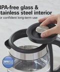 Electric Tea Kettle With 1500 Watts For Fast Boil 1.8 Liter Water Boiler Cordless Serving Auto Shutoff Boil Dry Protection