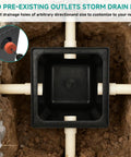 Installed Catch Basin With Stainless Steel Grate And Debris Basket Large 18x18x15 Inch Drainage Basin For Yard Downspout Lawn And French Drain No Reserved Hole Required