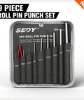 9-Piece Roll Pin Punch Set For Fast Pin Removal With Durable Chrome Vanadium Steel for Automotive, Firearm Maintenance, Jewelry Repair