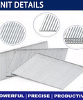 Pro Grade 16 Gauge 20 Degree Finish Nails 900 Piece Assortment Kit Chisel Point Coil Nails displayed in rows on a white background.