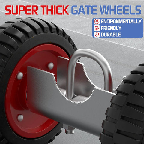 8 Inch Rolling Gate Wheel For Sliding Gates Heavy Duty Casters For Chain Link Gates Metal Fence Or Wooden Gates Durable Auto Tire Rubber