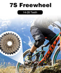 7 Speed Threaded Freewheel 14T 16T 18T 20T 22T 24T 28T Screw On For MTB And Cruiser Bikes Easy Install Steel Gear Set with biker