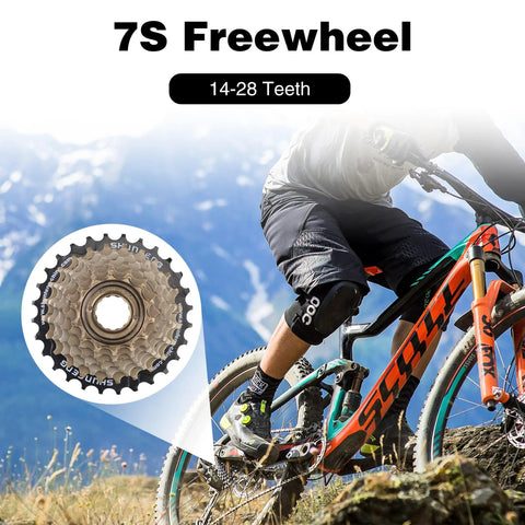 7 Speed Threaded Freewheel 14T 16T 18T 20T 22T 24T 28T Screw On For MTB And Cruiser Bikes Easy Install Steel Gear Set with biker
