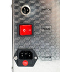 Heavy Duty 2L Jewelry Steam Cleaner And Gem Washer With 1300 Watt Blast features power switch and pedal controls on a patterned metal frame.