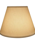 White Empire Lamp Shade With Brass Spider Fitter For Harp Attachment, 7 In Top, 13 In Bottom, 9.5 In Slant Height, Linen Gingham Pattern