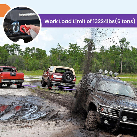 Two-leg polyester lifting sling with hooks for heavy-duty vehicle recovery, 3.3 ft length, 4,409 lb capacity.
