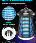 Beast 4200V Electric Bug Zapper For Indoor Outdoor With LED Attractant, Durable ABS Mosquito Killer for patio and yard use