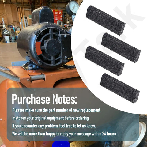 Four Pack 26517 Air Compressor Filter Replacement For Craftsman DeVilbiss Porter Cable And Sears with text overlay