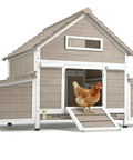 Outdoor Chicken Coop For 2 To 4 Chickens In The Backyard Weatherproof Wooden Hen House With Raised Floor and Ramp