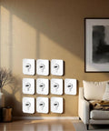 No Drill Wall Hooks Heavy Duty Adhesive Hangers For Kitchen, Bathroom And Home, Damage Free Picture Hanging, 10 Pack With Removable Non Marking Tape, Strong Grip For Towels, Coats, Bags And More white hooks on wall in living room