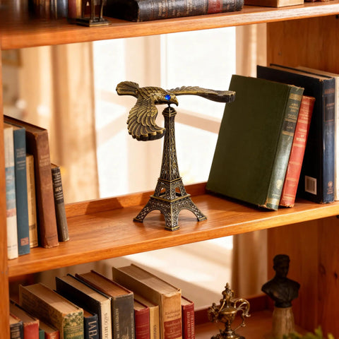 Hella Impressive Balancing Eagle Sculpture Desk Flex For Home Office Tabletop Shelf Decor Solid Wooden Base Centerpiece Adding Serious Visual Vibes To Any Living Area Or Workspace Today