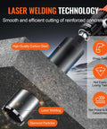 VEVOR 4.25-inch wet diamond core drill bit for concrete, 14-inch drilling depth, 1-1/4-7 inner thread, laser welded.
