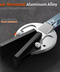 Close-up of an adjustable transom saver from 23 to 35 inches for boat motor support with heavy duty composite head and mounts.