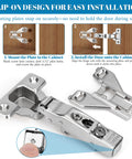60 Pack Half Inch Overlay Soft Close Cabinet Hinges With Clip On Mounts, 105 Degree 3D Adjustable Concealed Cupboard Hinges for Kitchen Cabinets