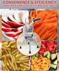 Ezcasch stainless steel commercial potato cutter with 4-blade set and lever