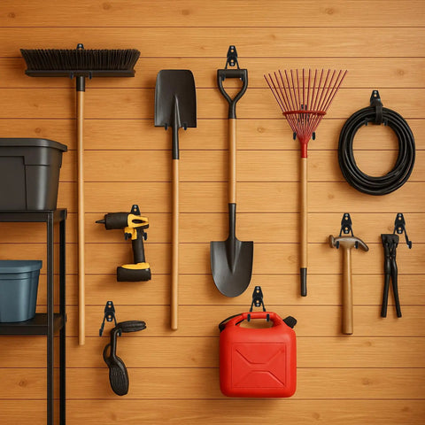 8 Pack Hang All Your Gear Heavy Duty Garage Hooks Wall Mount Set For Ladders Garden Tools Bikes And More Steel Utility Organizer